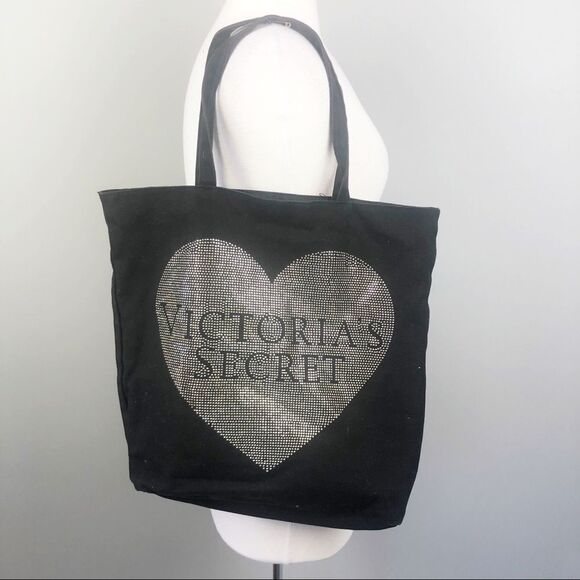 VICTORIA’S SECRET | Bling Tote Bag Logo Black - Picture 1 of 8